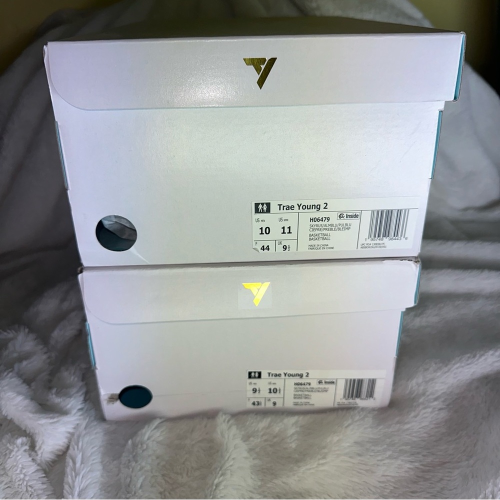 Adidas Trae Young 2 Ice Athletic Basketball Sneakers Sky Blue White UNC H06479 - Picture 14 of 15